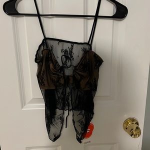 black lace top